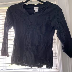 Haystacks textured fitted shirt 3/4 sleeve, slight v neck